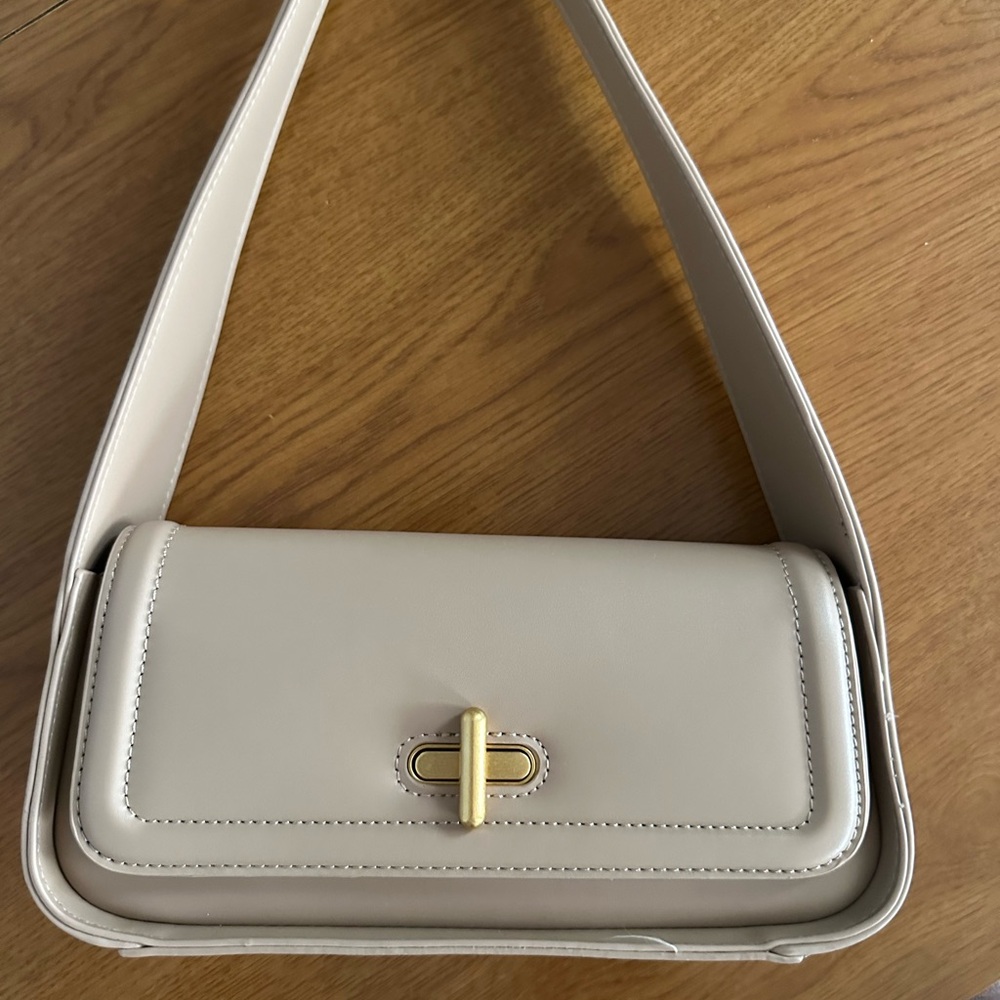 Rachel Zoe Cream Shoulder Bag